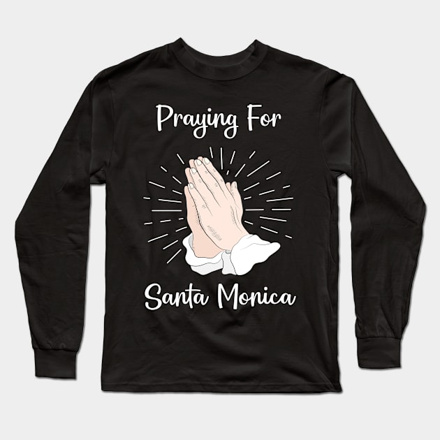 Praying For Santa Monica Long Sleeve T-Shirt by blakelan128